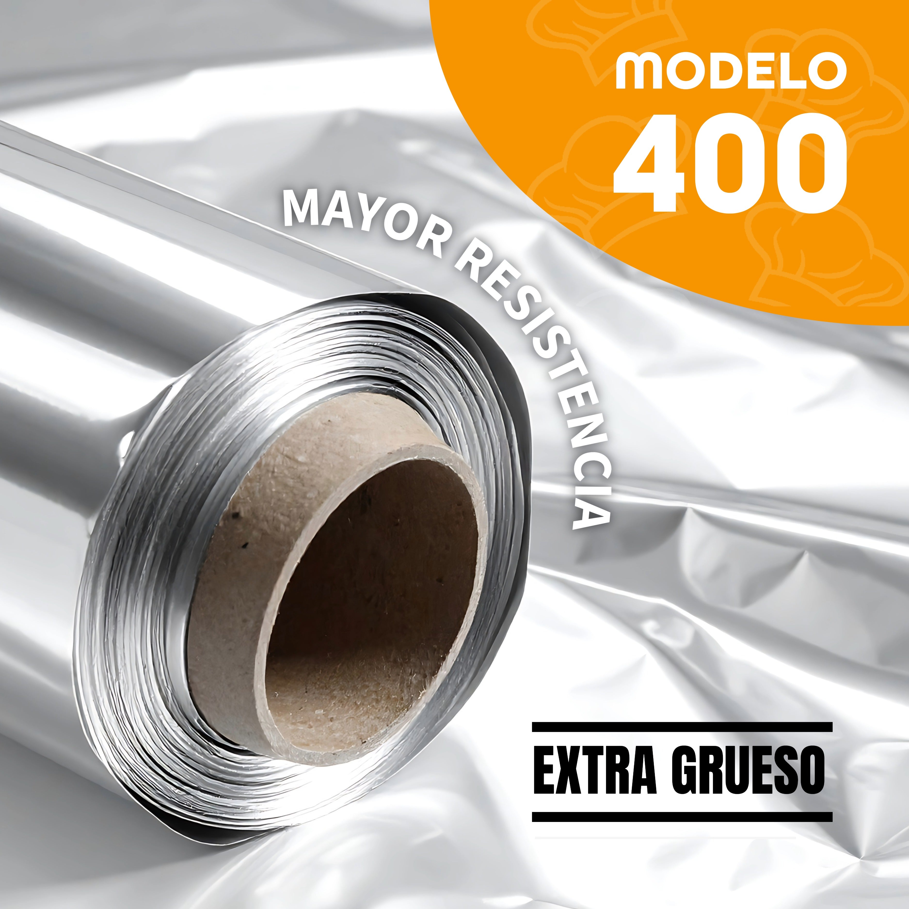 Papel Aluminio 400 25 Micras Extra Grueso 30cm X 44m